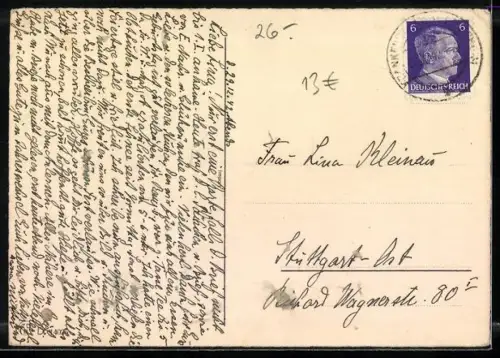 AK Postkutsche fährt durch eine Winterlandschaft