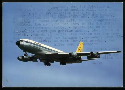 AK Flugzeug Intercontinental Jet Boeing 707-330 B am Himmel, Condor