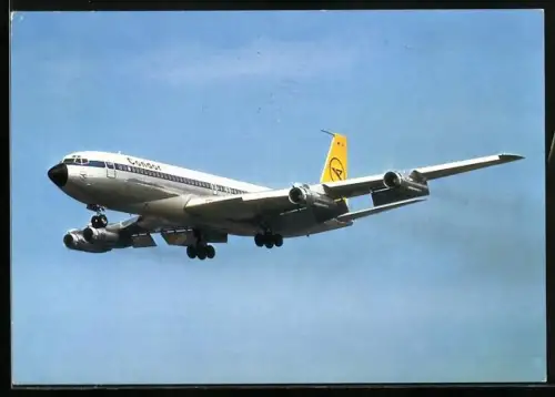 AK Flugzeug Intercontinental-Jet Boeing 707-330 B der Condor am Himmel