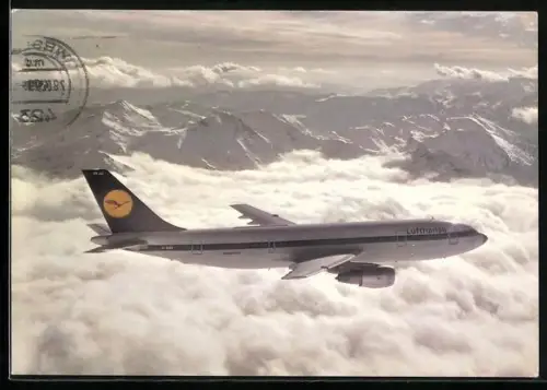 AK Passagierjet Airbus A 300 über den Wolken, Lufthansa, Tech. Daten, Flugzeug