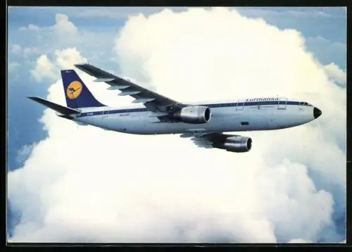 AK Airbus A300 der Lufthansa über den Wolken