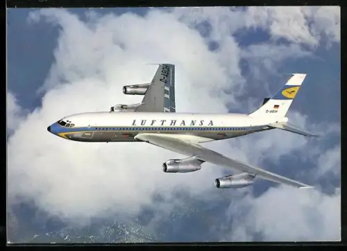 AK Lufthansa, Boeing Jet 720 B über den Wolken