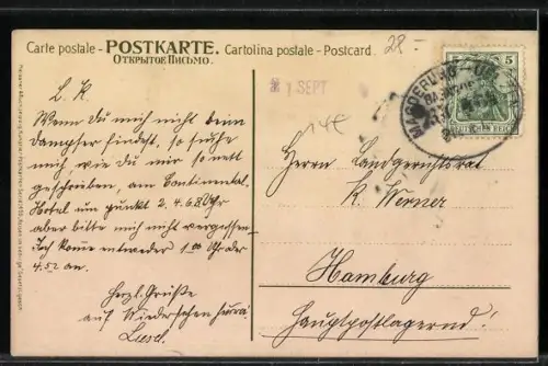 Künstler-AK Meissner & Buch (M&B) Nr. 1450: Reisen im Gebirge, Fahrt mit Postkutsche