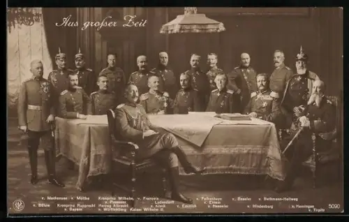 AK deutsche Heerführer am Tisch des Kaisers
