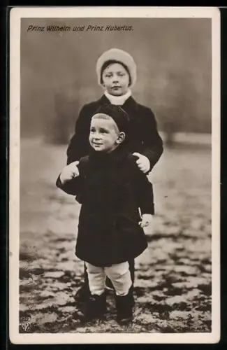 AK Prinz Wilhelm und Prinz Hubertus von Preussen