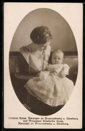 AK Victoria Louise Herzogin zu Braunschweig u. Lüneburg und Prinzessin Friedericke Luise