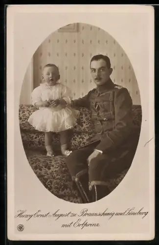 AK Herzog Ernst August von Braunschweig und Lüneburg mit dem Erbprinz