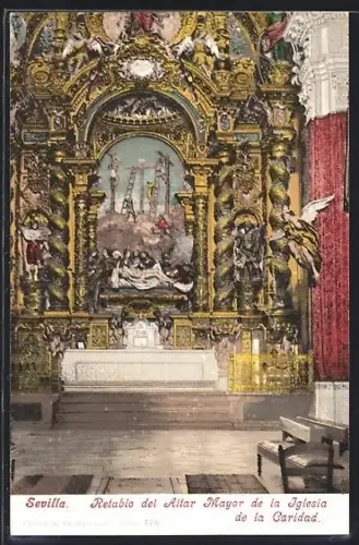 AK Sevilla, Retablo del Altar Mayor de la Iglesia de la Caridad
