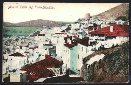 AK Gibraltar, Moorish Castle an Town