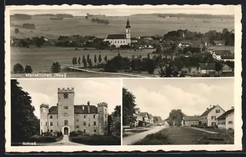 AK Mariakirchen /Nby., Schloss, Ortsansicht, Ortspartie
