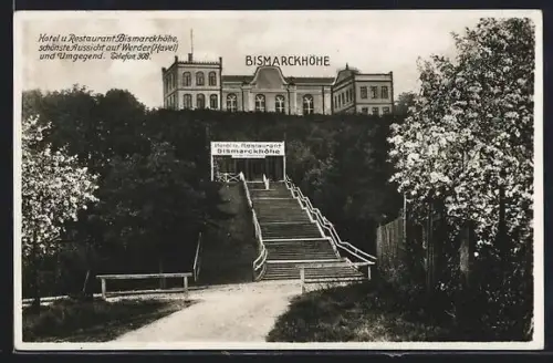 AK Werder /Havel, Hotel und Restaurant Bismarckhöhe