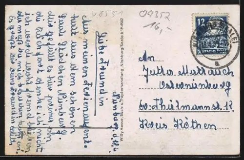 AK Nienburg /Saale, Postamt