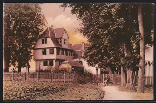 AK Frankfurt a. M.-Oberrad, Gerbermühle, Ansicht vom Weg aus