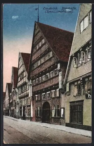AK Osnabrück, Bierstrasse, Renaissancehäuser