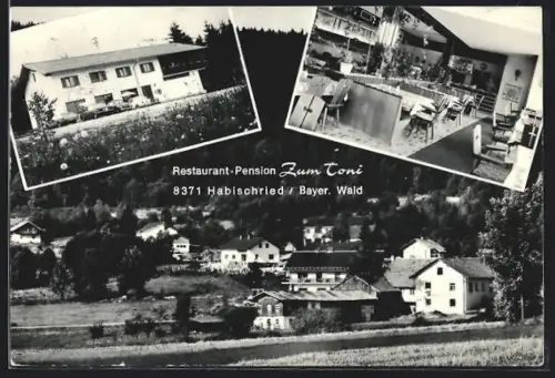 AK Habischried /Bayer. Wald, Restaurant-Pension Zum Toni, Bes. Toni u. Frieda Fabing