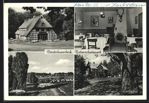 AK Niederhaverbeck, Gasthof Heidekrug mit Gasthaus Eikhof, Inh. Wilh. Menke
