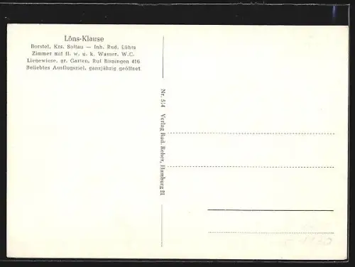 AK Borstel / Soltau, Gasthof Löns-Klause, Inh. Rud Lührs