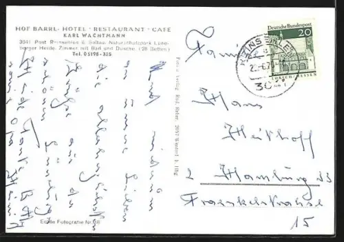 AK Reinsehlen, Gasthaus Restaurant Hof Barrl, Inh. Karl Wachtmann