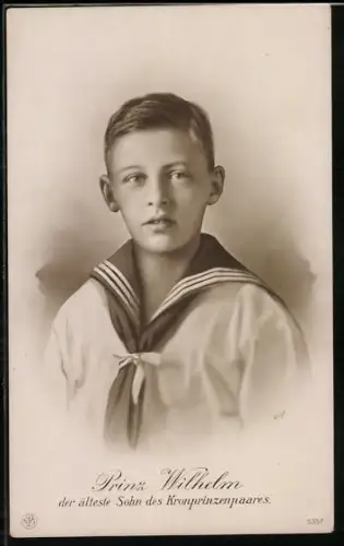 AK niedlicher Prinz Wilhelm mit frechem Blick