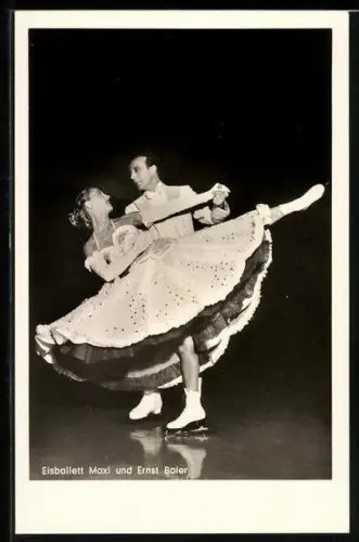 AK Eisballett Maxi und Ernst Baier, mehrfache deutsche und euopäische Meister im Paarlauf
