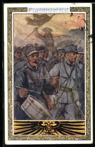 Künstler-AK Karl Friedrich Gsur, Deutscher Schulverein Nr. 641: Soldat mit Trommel