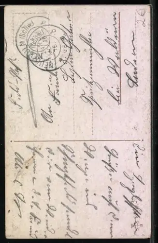 AK Ran an den Feind, Fräulein Feldgrau in Uniform