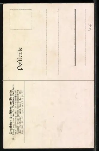 AK Zeppelinflotte und Kriegsschiffe auf dem Weg nach England