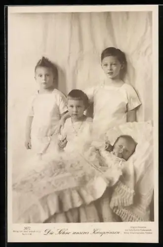 AK Die Söhne unseres Kronprinzenpaares