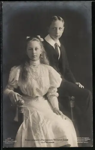 AK Prinz Joachim u. Victoria Louise von Preussen