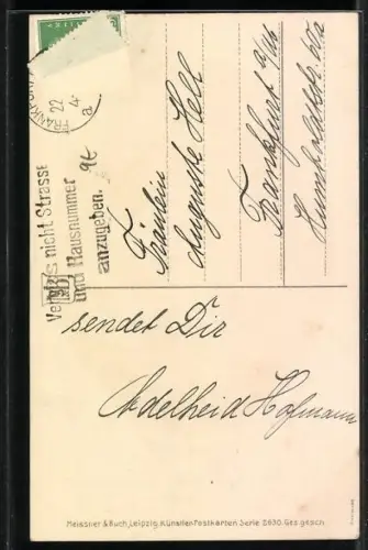 AK Schmetterlinge fliegen über eine Blumenwiese, Glückwunsch zum Namenstag