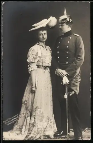 AK Prinz Eitel Friedrich von Preussen und seine Frau