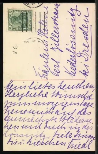 AK Prinz Ernst August und seine Braut Prinzessin Viktoria Luise bei einem Spaziergang, von Braunschweig