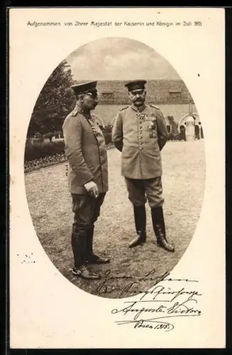 AK Paul von Hindenburg, in Uniform aufgenommen von Kaiserin und Königin im Juli 1915