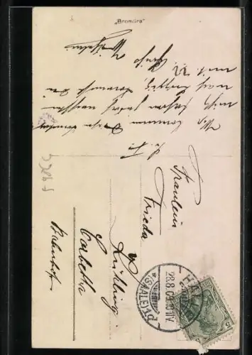 AK Setz einen Korb auf die Frisur, den Staubwedel als Garnitur..., Scherz, Hutmode 1909