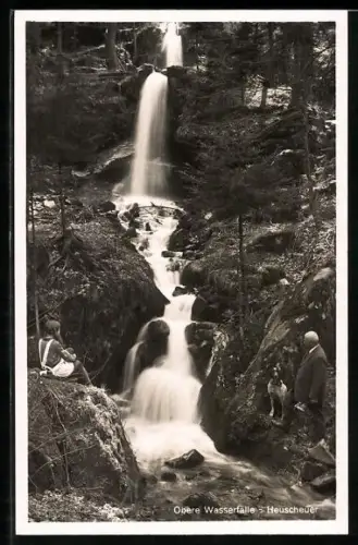 AK Die oberen Wasserfälle in Heuscheuer