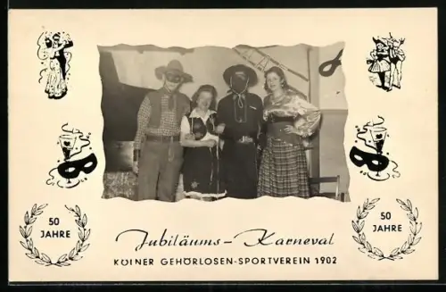 AK Köln, 50 Jahre Jubiläums Karneval des Kölner Gehörlosen-Sportverein 1902