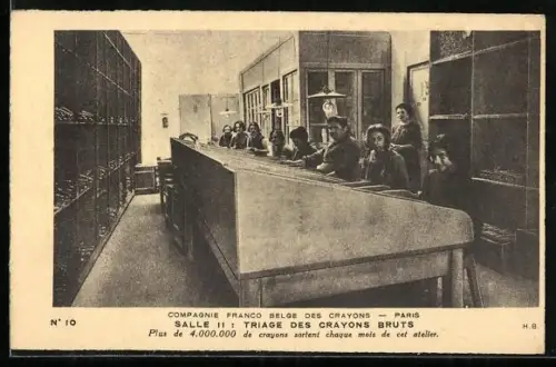 AK Paris, Compagnie Franco Belge des Crayons, Salle 11, Triage des Crayons Bruts