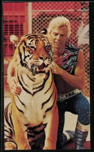AK Gunther Gebel-Williams mit einem Tiger, Ringling Bros. and Barnum & Bailey Circus