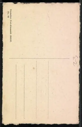 Künstler-AK Coburg-Gotha`scher Postillon mit Pferden