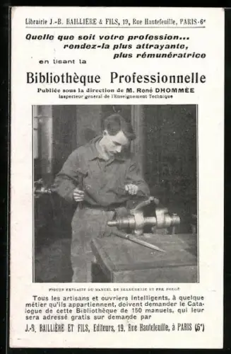 AK Arbeiter in der Werkstatt, J.-B. Baillière et Fils