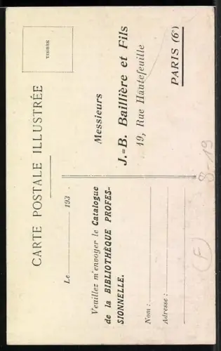 AK Arbeiter in der Werkstatt, J.-B. Baillière et Fils