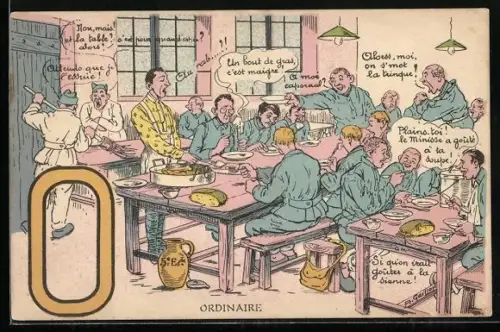 AK Französische Soldaten mit Buchstabe O