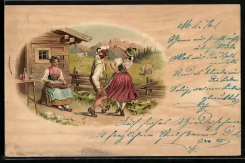 AK Volkstanz zu Zither-Musik