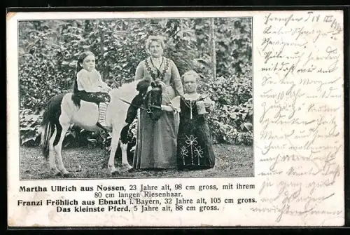AK Liliputaner, Martha Ullrich aus Nossen und Franzi Fröhlich aus Ebnath