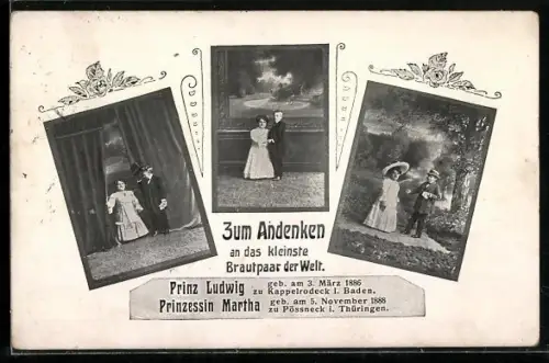 AK Prinz Ludwig und Prinzessin Martha, Liliputaner