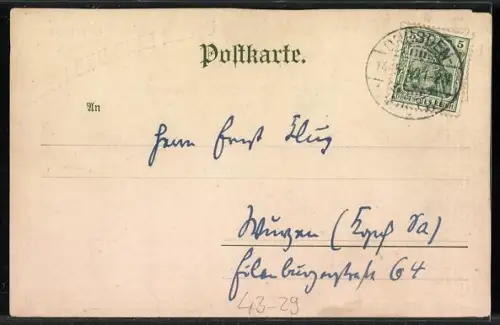 Lithographie Zeitschrift Über Land und Meer, Nachtwächter