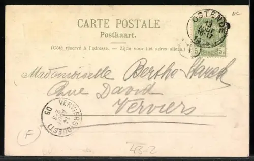 AK Frauen im Badeanzug mit altem Mann im Meer