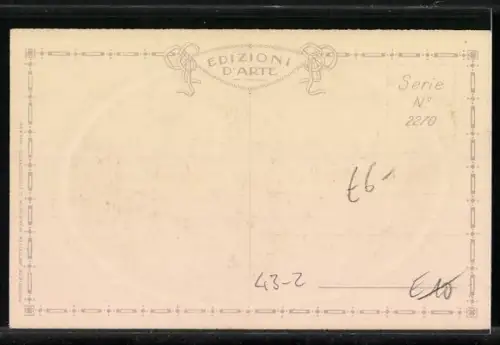 AK Frau im Badeanzug steigt ins Meer