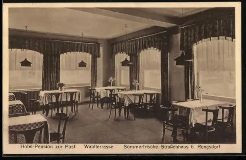 AK Strassenhaus b. Rengsdorf, Hotel-Pension zur Post, Inh. Wilhelm Noll