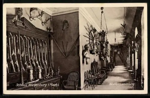 AK Wiesenburg /Mark, Schloss Wiesenburg, Waffensammlung